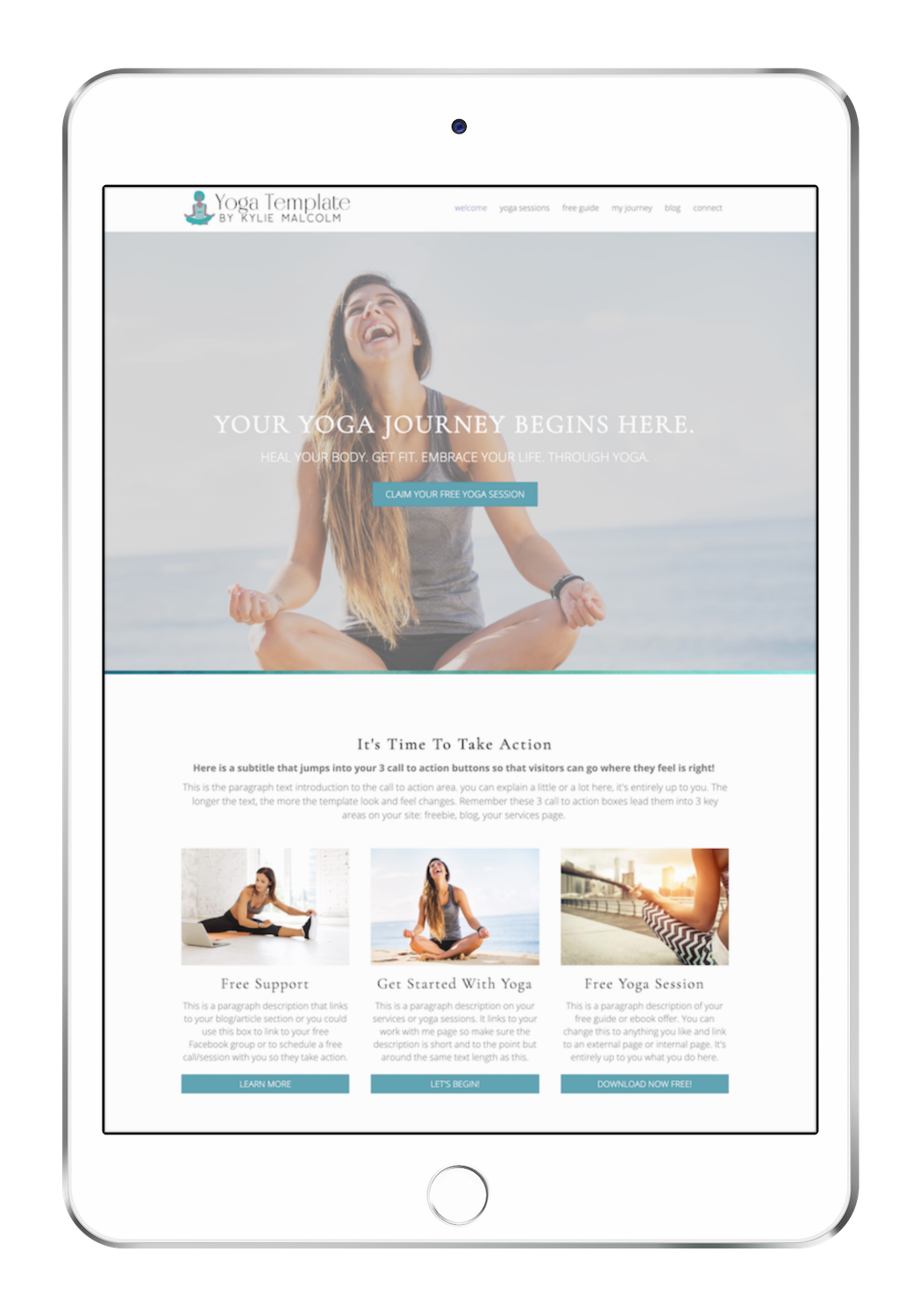 The Yoga Website Template Ipad